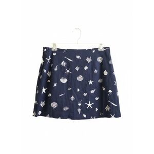 a new day Navy Blue Shell Print Skort